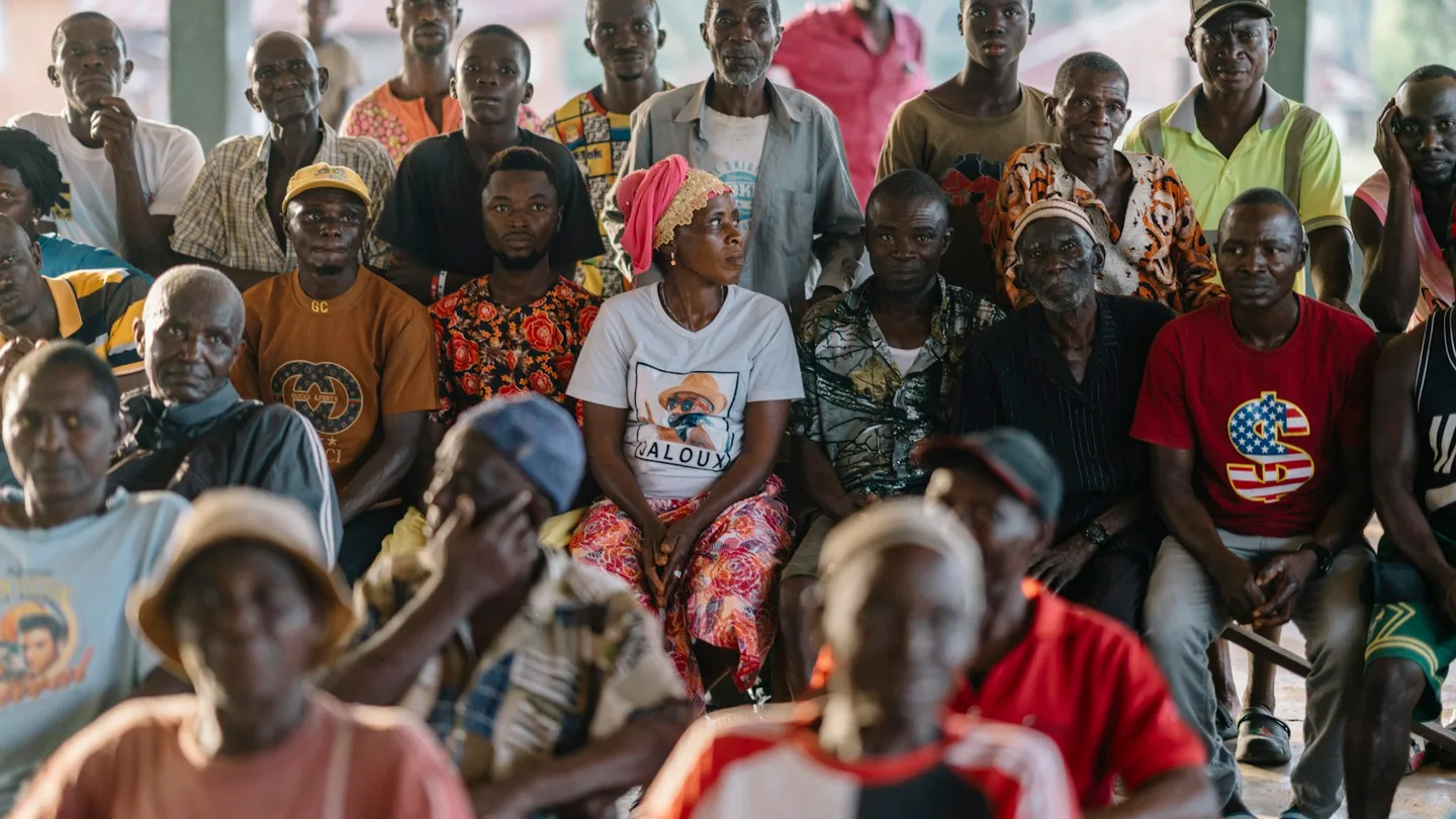A community group sitting together
