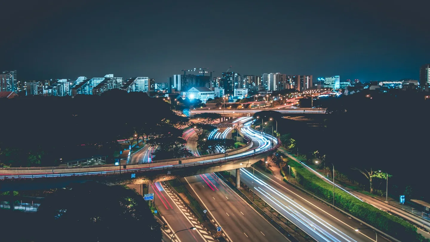 time lapse photo of concrete highway with cars